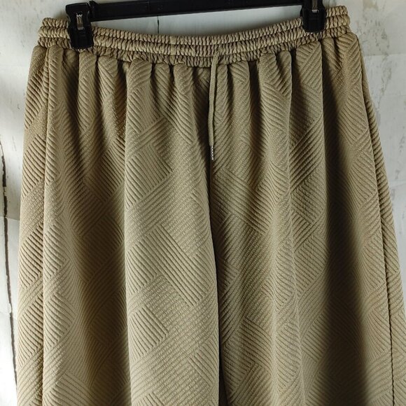 Shein Curve Plus Size 4XL Tan Textured 2pc Outfit Pant Set - Picture 8 of 15